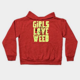 girl love weed Kids Hoodie